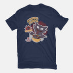 Spooky Loops – Anime Graphic T-Shirt in navy, flat-lay product view