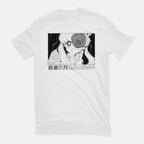 Swirl Moon – Anime Graphic T-Shirt in white, flat-lay product view