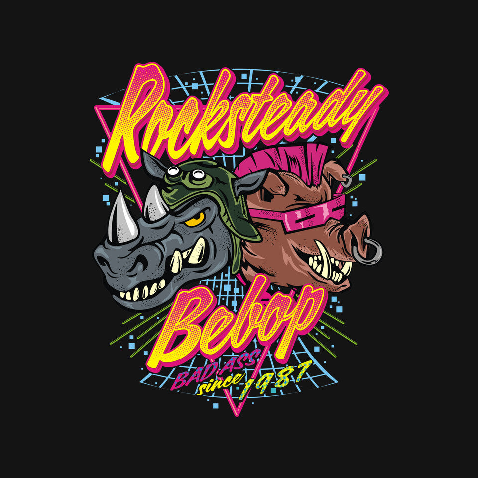 Double Trouble Mutant Graphic T-Shirt design artwork for black graphic T-shirt
