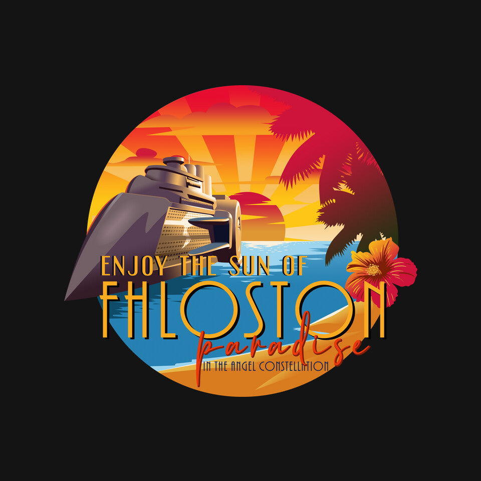 The Sun Of Fhloston – Sci-Fi Graphic T-Shirt design artwork for black graphic T-shirt