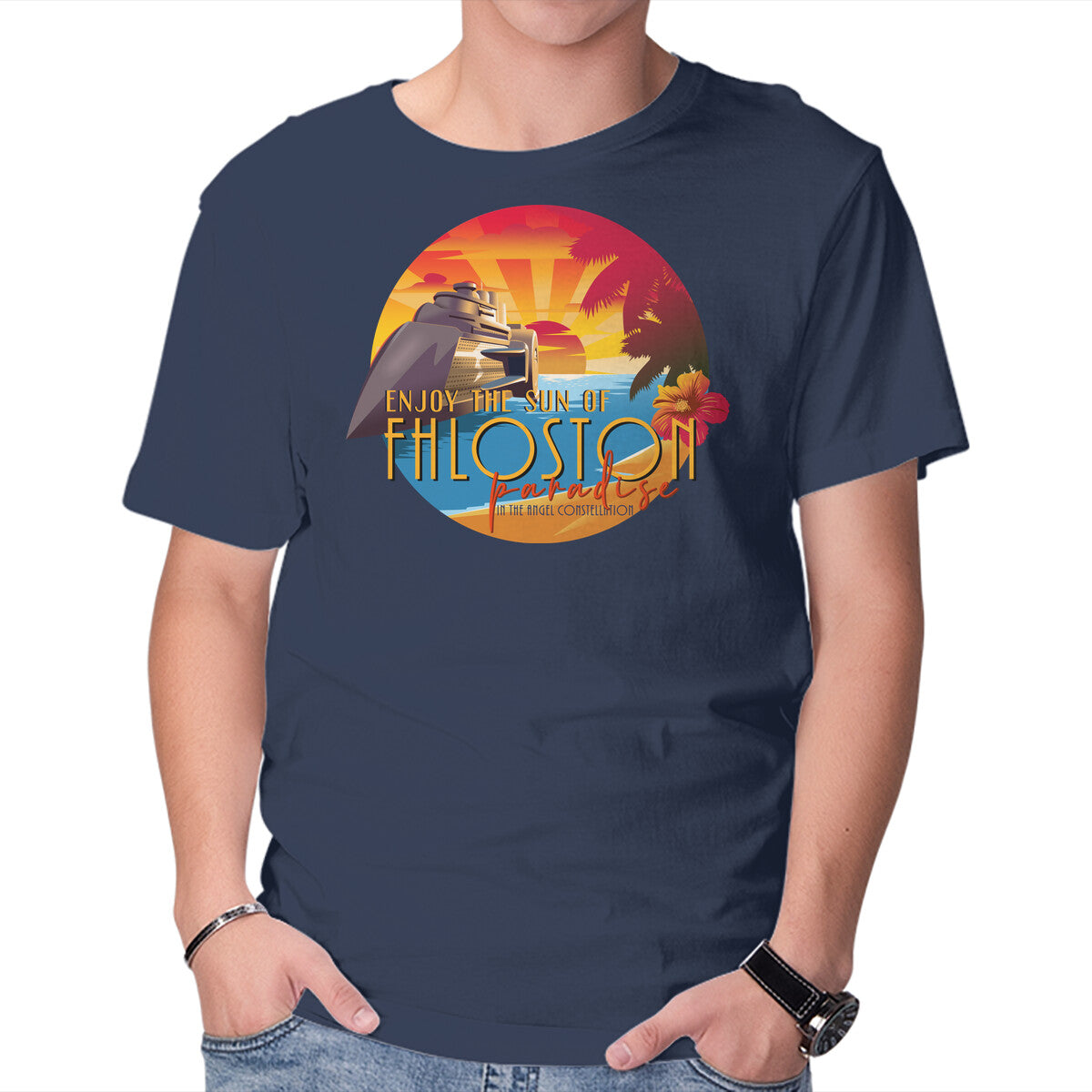 The Sun Of Fhloston – Sci-Fi Graphic T-Shirt in navy, product display