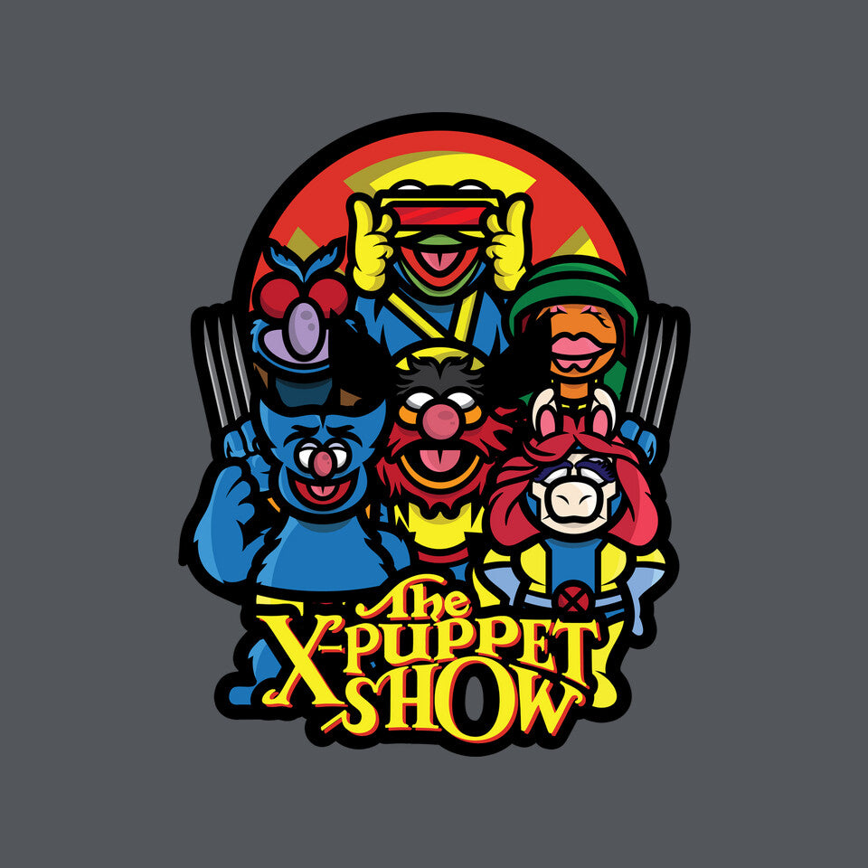 The X-Puppet Show – Movie Graphic T-Shirt design artwork for charcoal graphic T-shirt