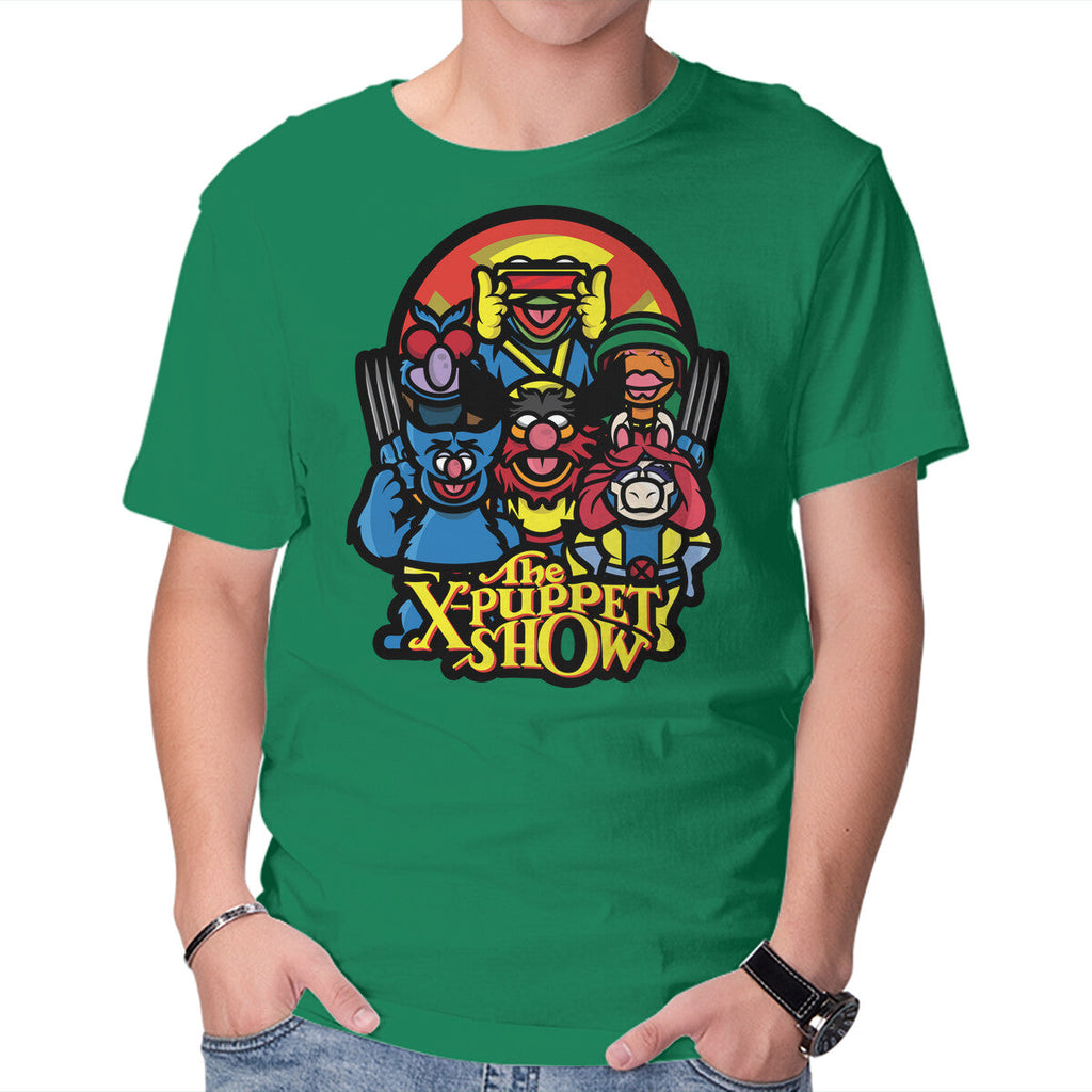 The X-Puppet Show – Movie Graphic T-Shirt in green, product display