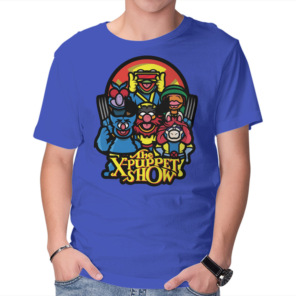 The X-Puppet Show – Movie Graphic T-Shirt in royal blue, product display