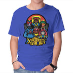 The X-Puppet Show – Movie Graphic T-Shirt in royal blue, product display