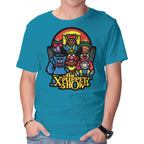 The X-Puppet Show – Movie Graphic T-Shirt in turquoise, product display