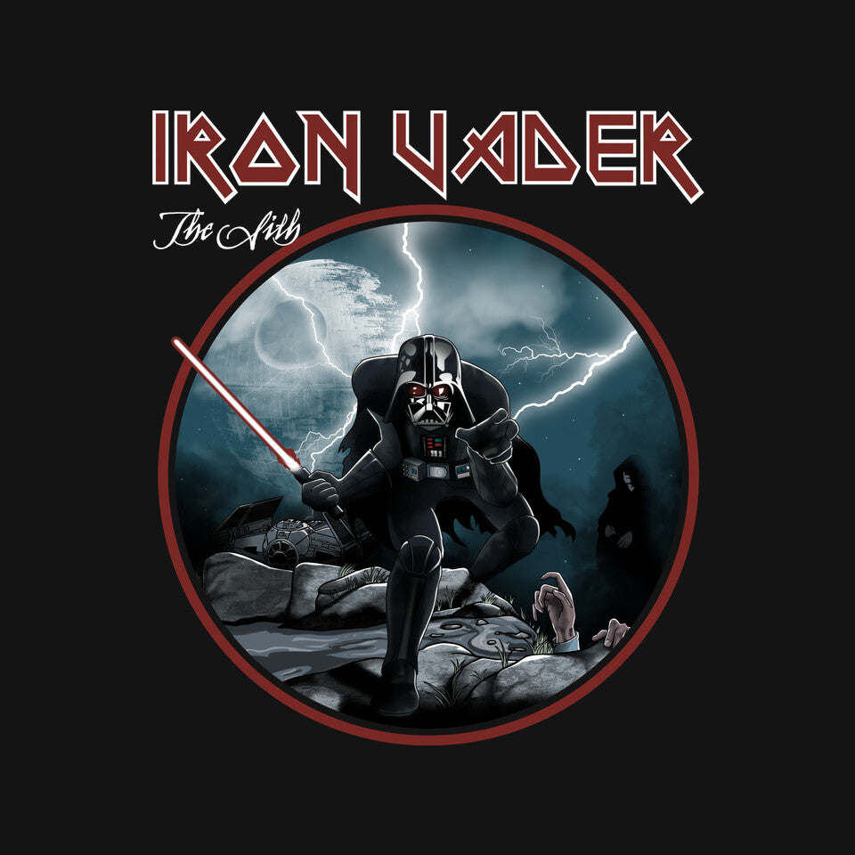 Iron Vader – Sci-Fi Graphic T-Shirt design artwork for black graphic T-shirt