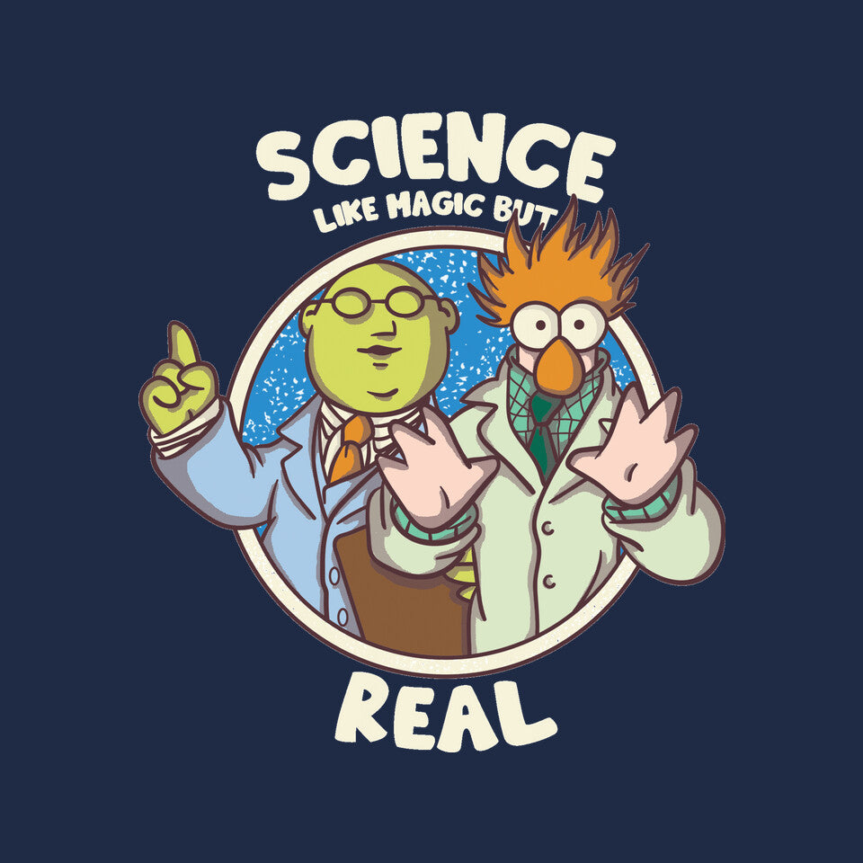 Science Like Magic – Movie Graphic T-Shirt design artwork for navy graphic T-shirt