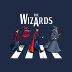 The Wizards Road – Fantasy Graphic T-Shirt design artwork for navy graphic T-shirt