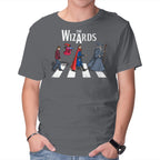 The Wizards Road – Fantasy Graphic T-Shirt in charcoal, product display