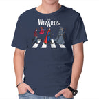 The Wizards Road – Fantasy Graphic T-Shirt in navy, product display