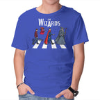 The Wizards Road – Fantasy Graphic T-Shirt in royal blue, product display