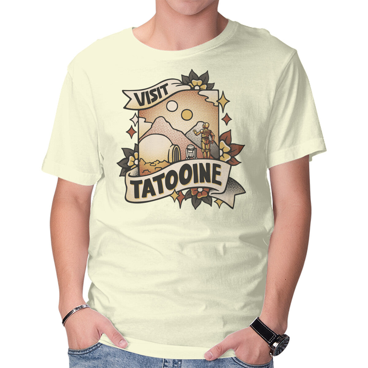 Visit Tatooine Tattoo – Sci-Fi Graphic T-Shirt
