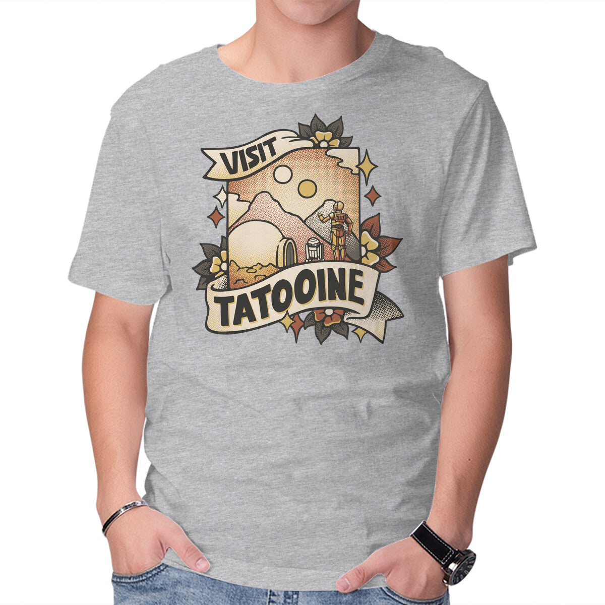 Visit Tatooine Tattoo – Sci-Fi Graphic T-Shirt