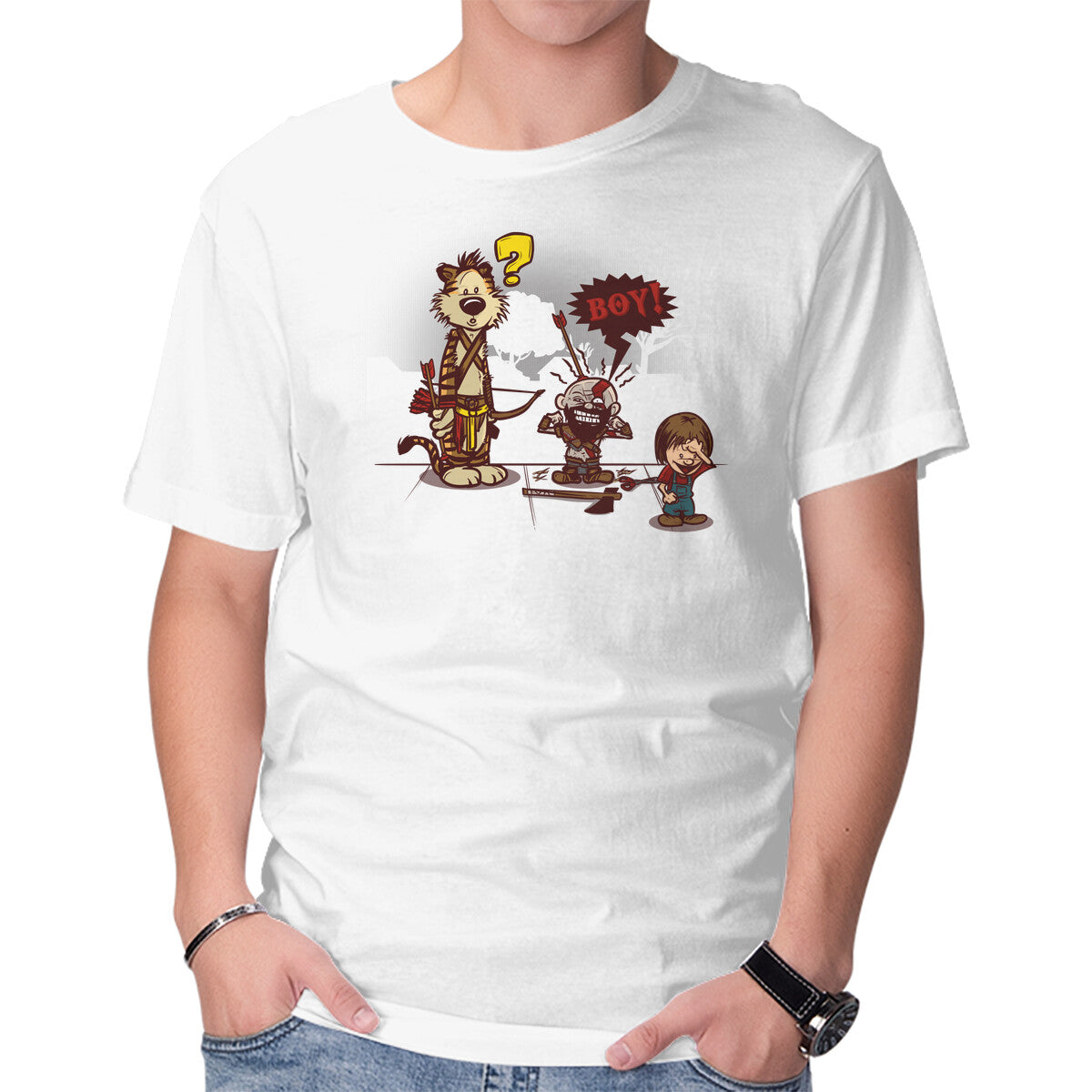 Hardcore Cosplayers – Gaming Graphic T-Shirt in white, product display