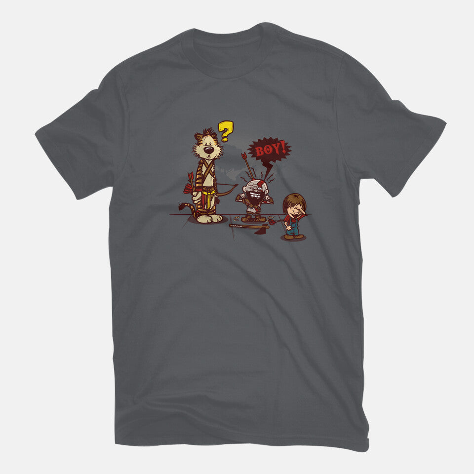 Hardcore Cosplayers – Gaming Graphic T-Shirt in charcoal, flat-lay product view