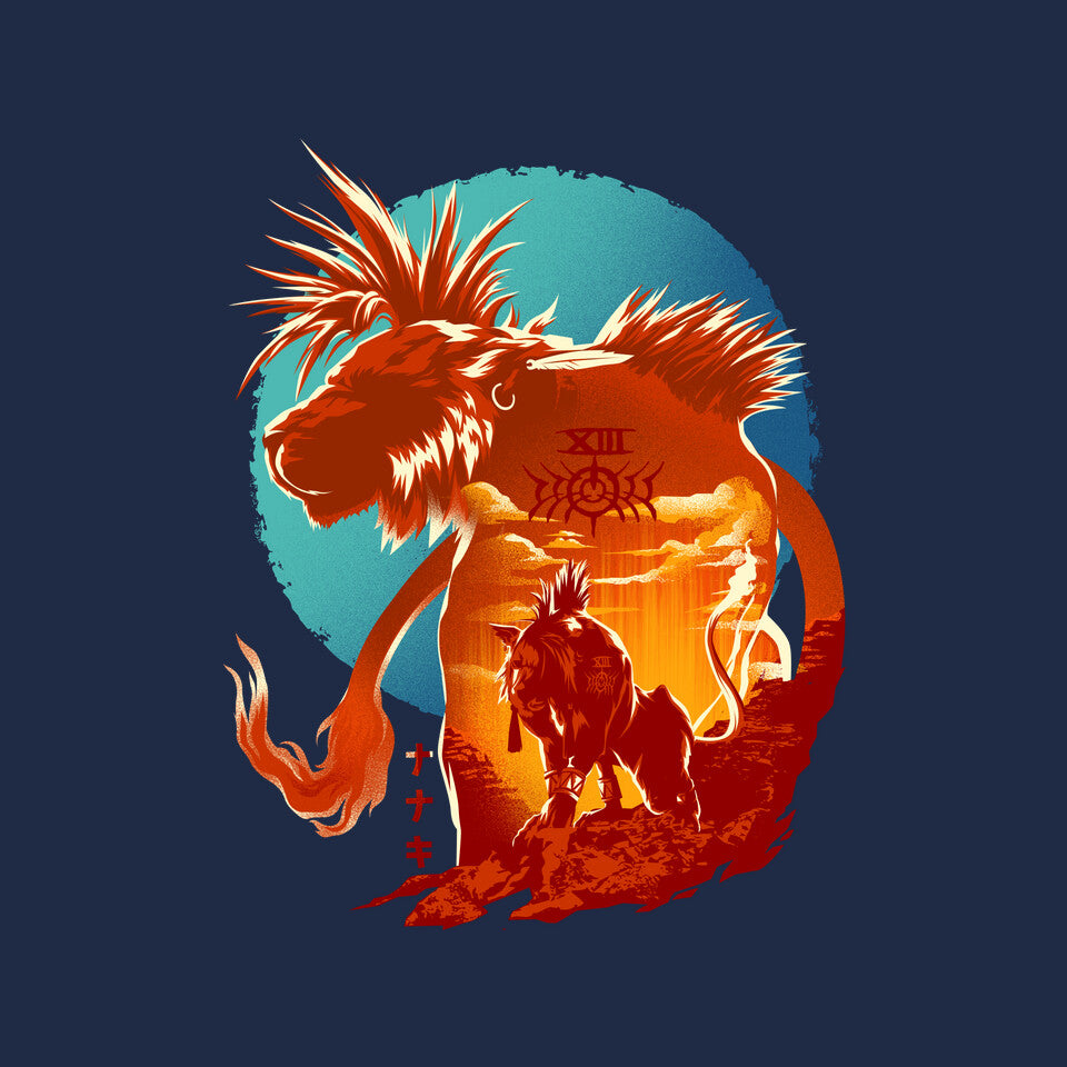 Midnight XIII – Dog Graphic T-Shirt design artwork for navy graphic T-shirt
