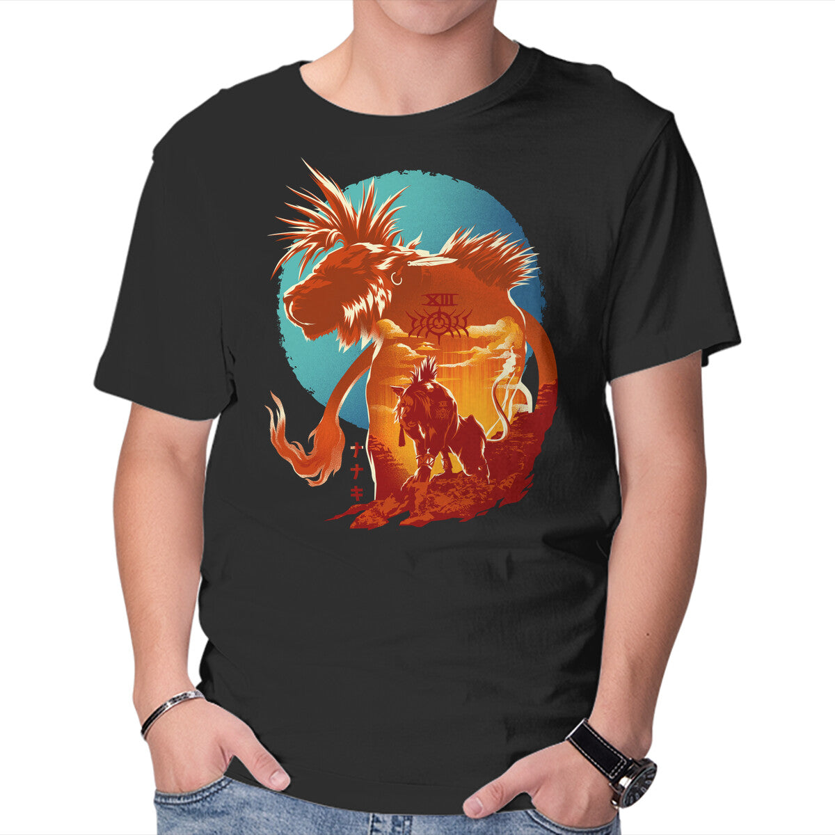 Midnight XIII – Dog Graphic T-Shirt in black, product display