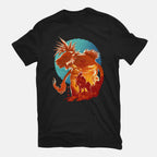 Midnight XIII – Dog Graphic T-Shirt in black, flat-lay product view
