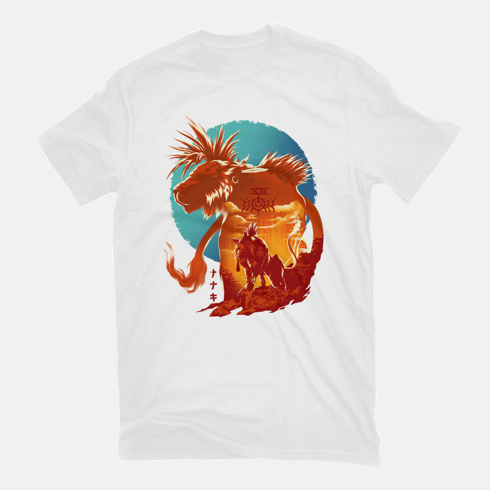 Midnight XIII – Dog Graphic T-Shirt in white, flat-lay product view