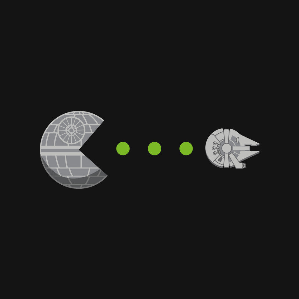 Death Pac – Gaming Graphic T-Shirt design artwork for black graphic T-shirt