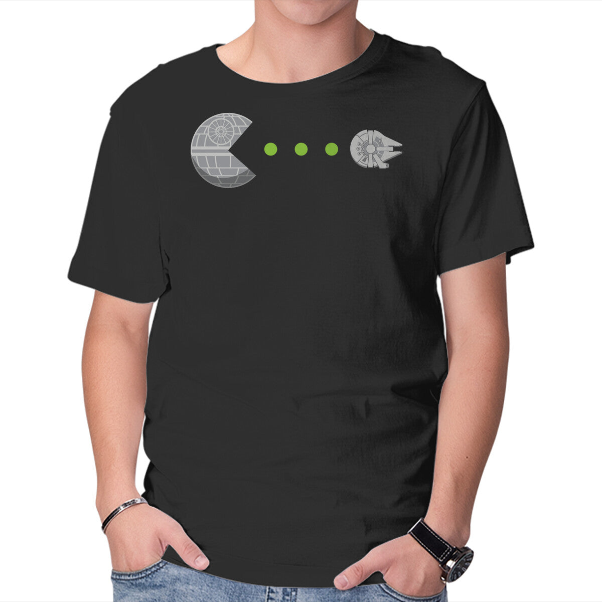 Death Pac – Gaming Graphic T-Shirt in black, product display