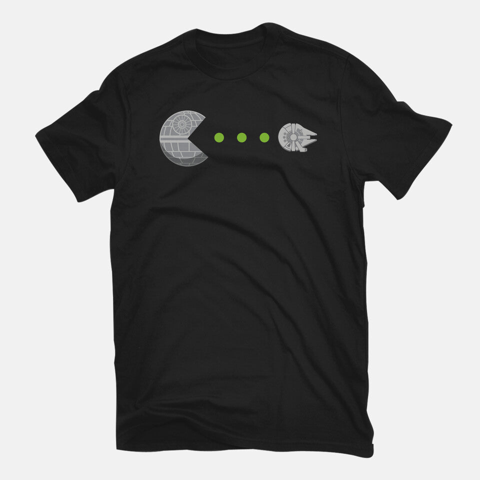 Death Pac – Gaming Graphic T-Shirt in black, flat-lay product view