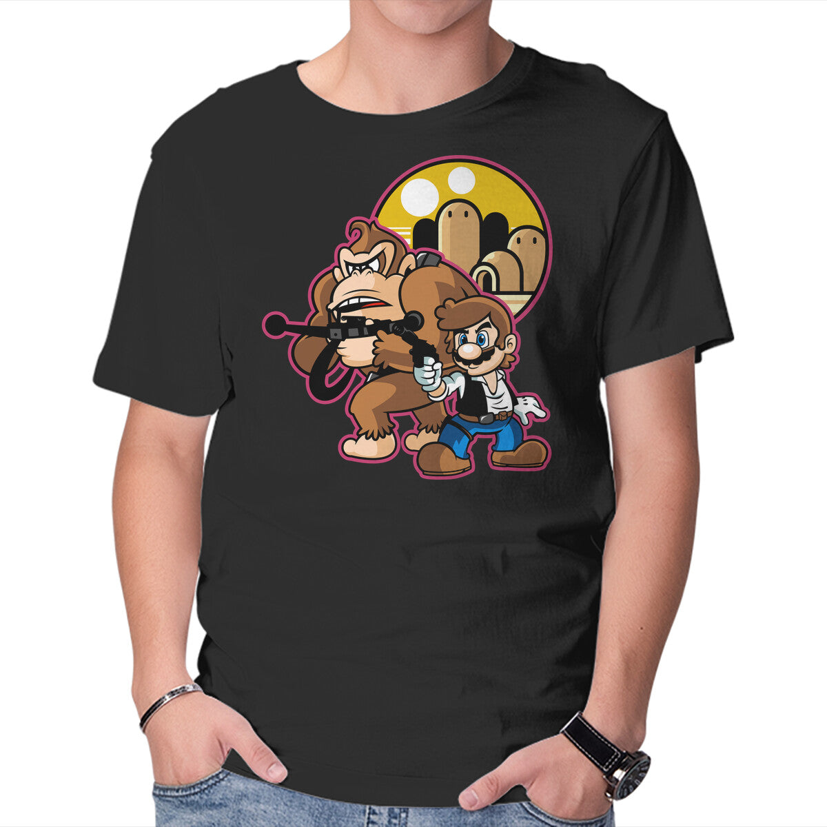 Plumber Solo – Gaming Graphic T-Shirt in black, product display