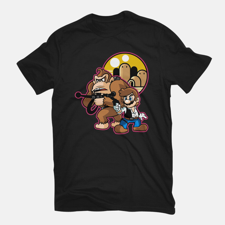Plumber Solo – Gaming Graphic T-Shirt in black, flat-lay product view