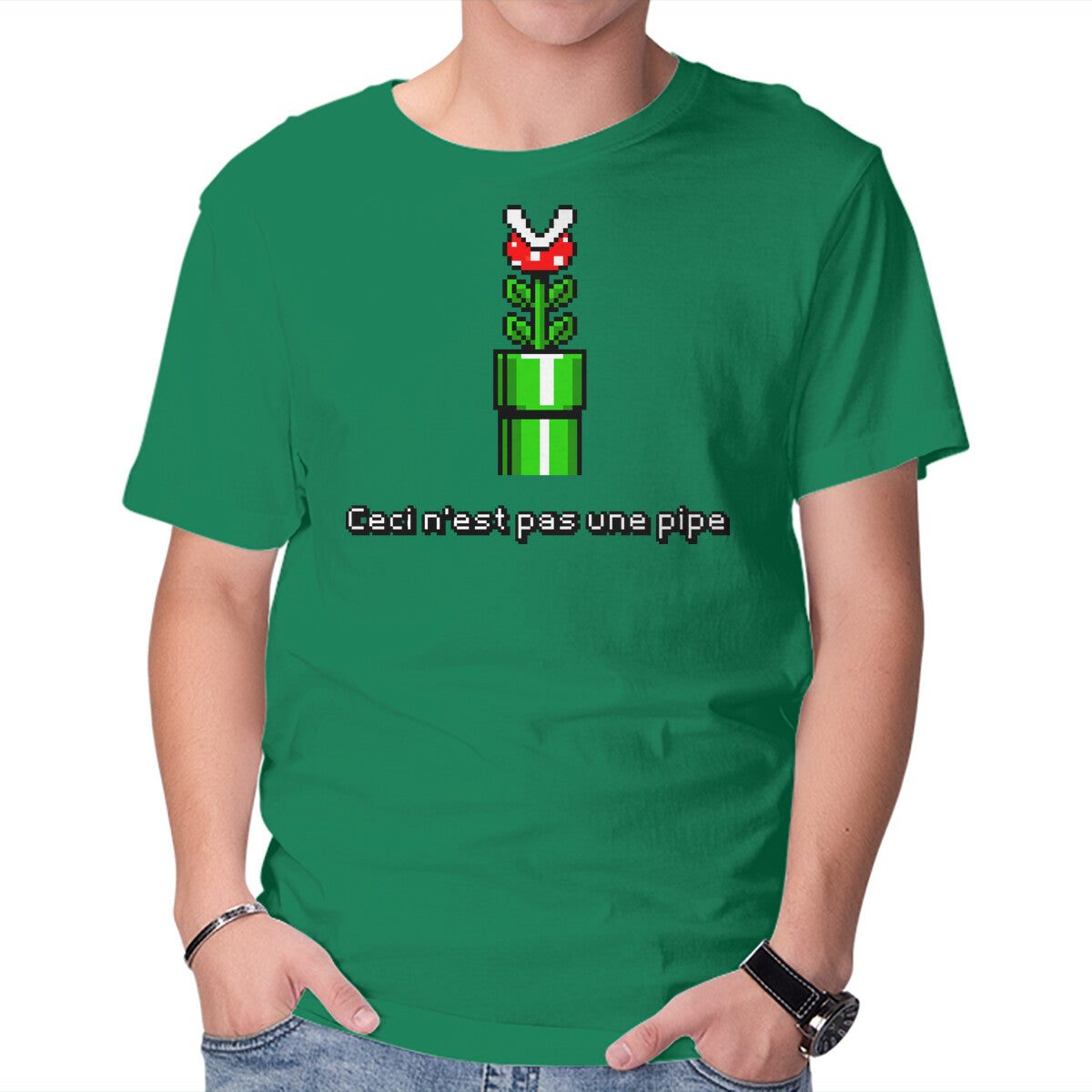 Pipe – Gaming Graphic T-Shirt in green, product display