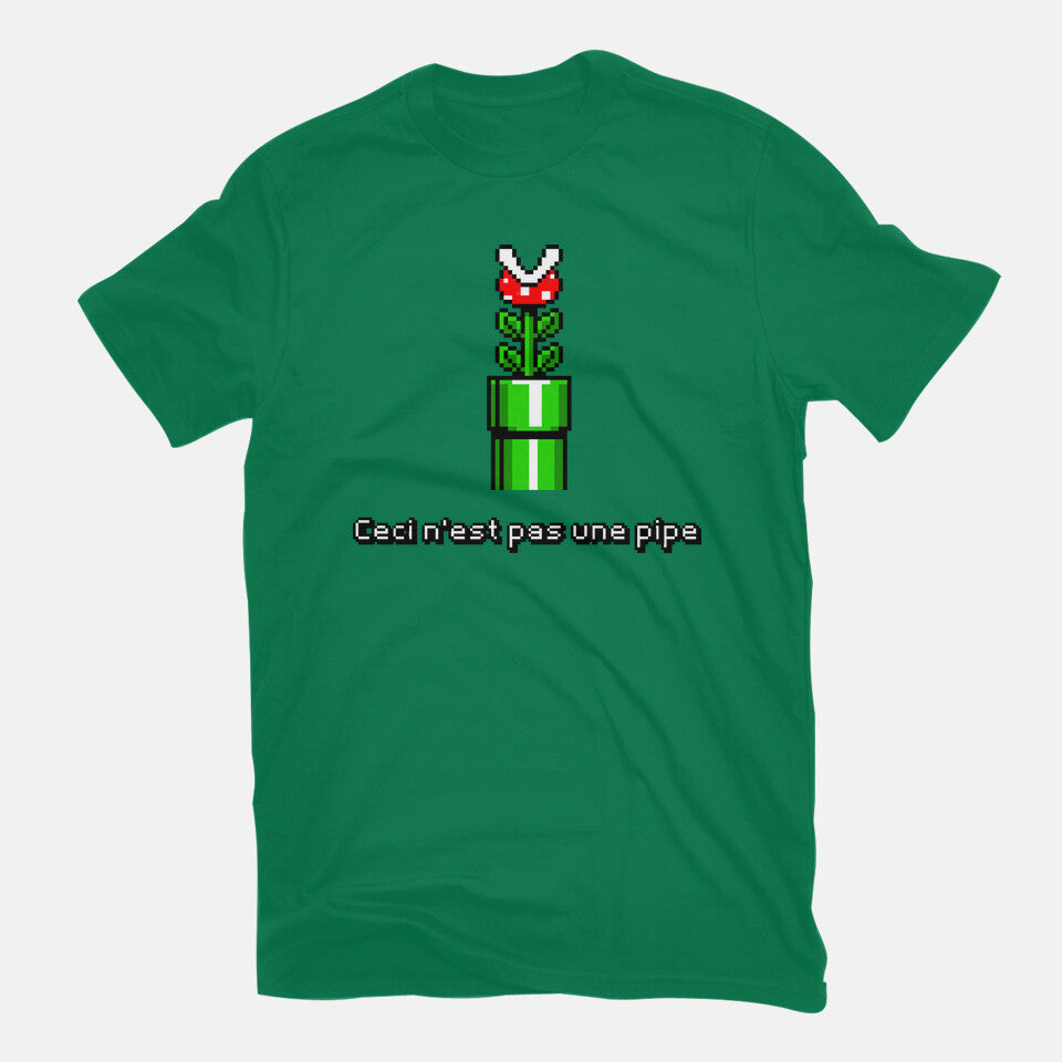 Pipe – Gaming Graphic T-Shirt in green, flat-lay product view