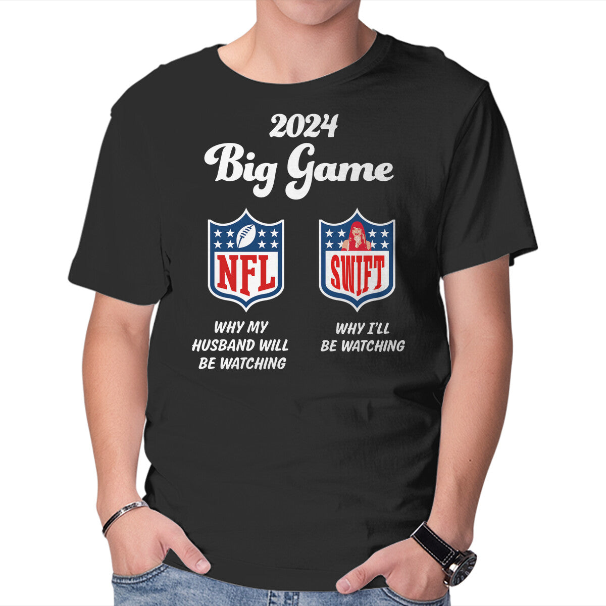 Big Game – Music Graphic T-Shirt in black, product display