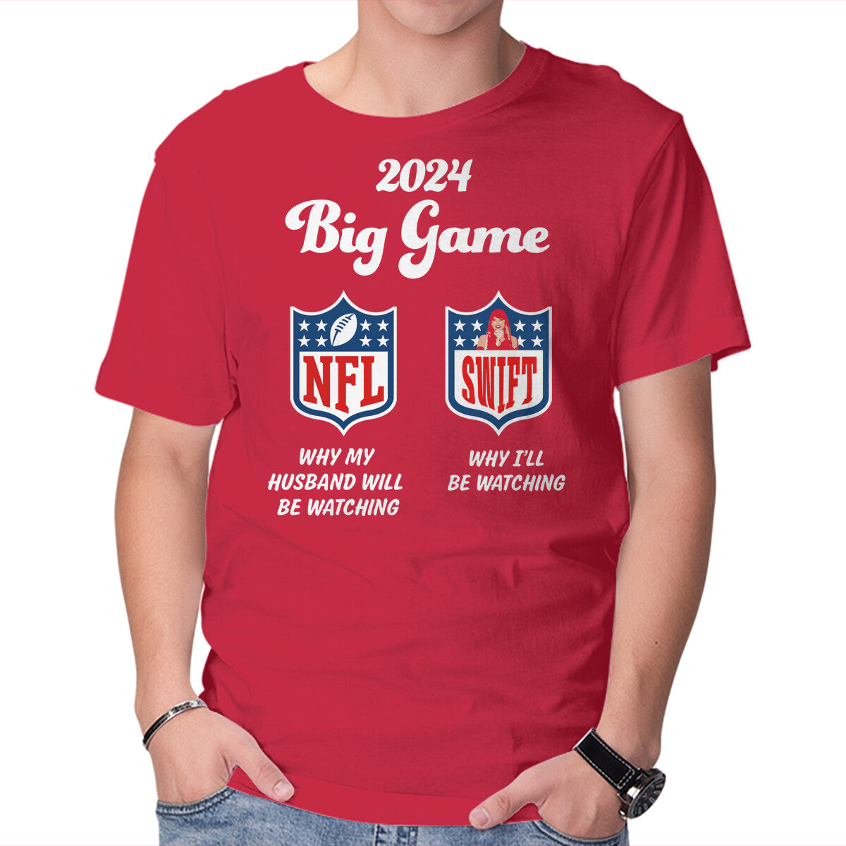 Big Game – Music Graphic T-Shirt in red, product display