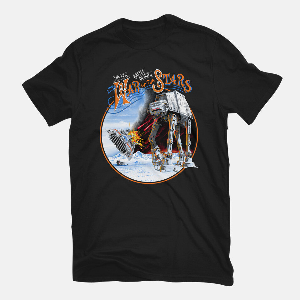 War Of The Stars – Sci-Fi Graphic T-Shirt in black, flat-lay product view