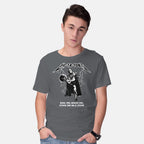 Model wearing charcoal Taters – Fantasy Graphic T-Shirt