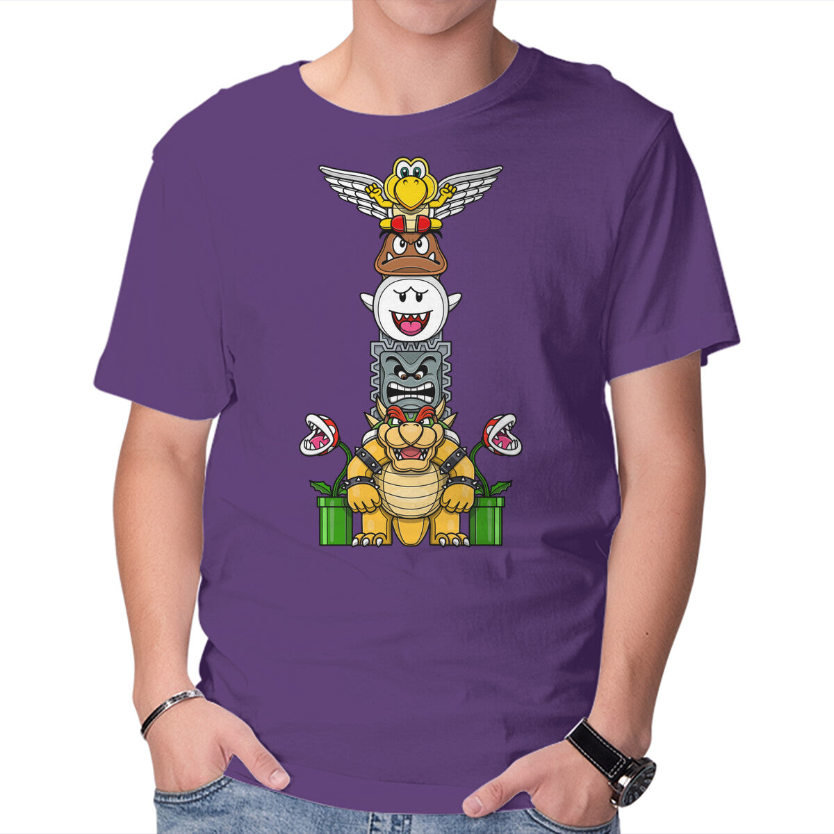 Totem Of Terror – Gaming Graphic T-Shirt in purple, product display