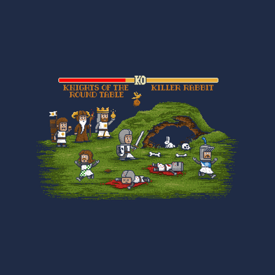 The Final Fight – Gaming Graphic T-Shirt design artwork for navy graphic T-shirt
