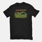 The Final Fight – Gaming Graphic T-Shirt in black, flat-lay product view