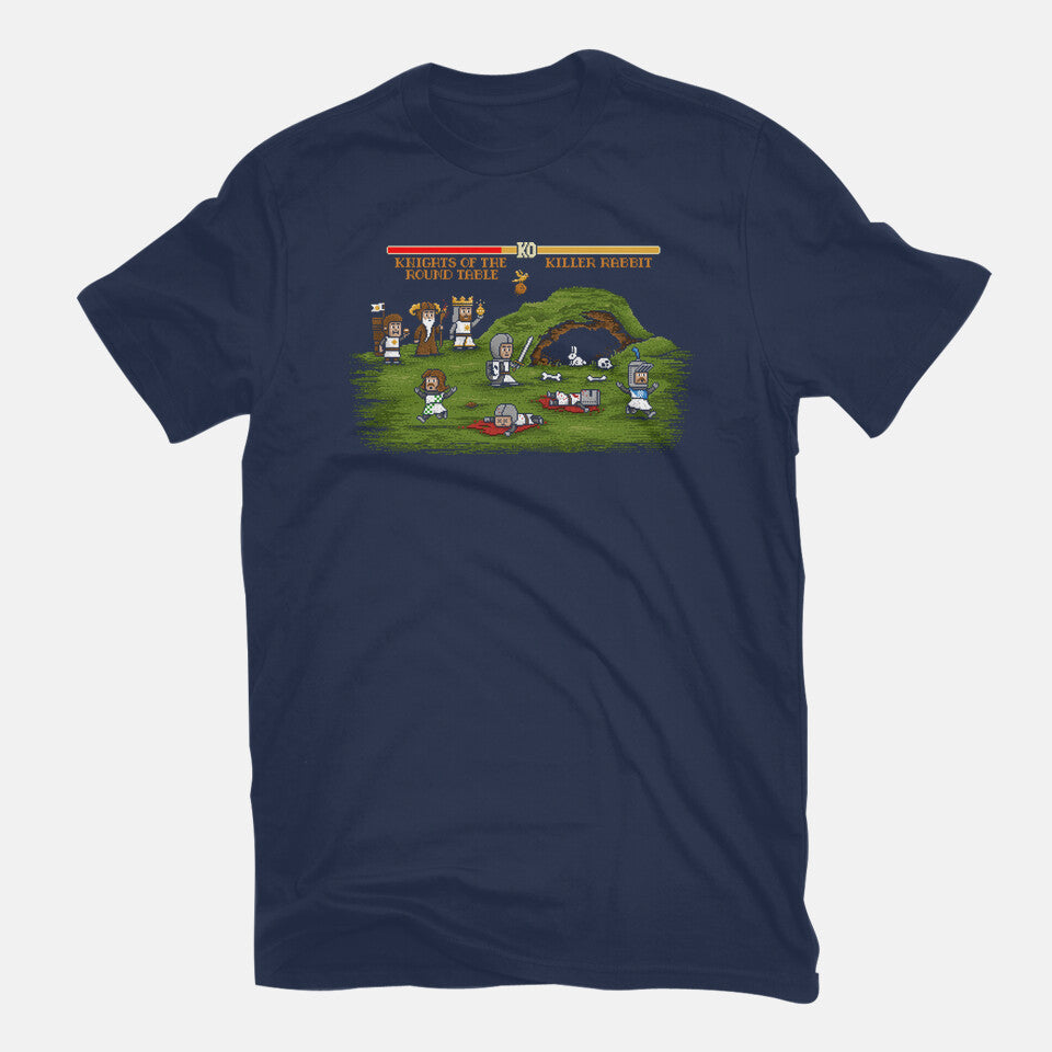 The Final Fight – Gaming Graphic T-Shirt in navy, flat-lay product view