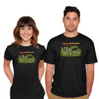 Model wearing black The Final Fight – Gaming Graphic T-Shirt