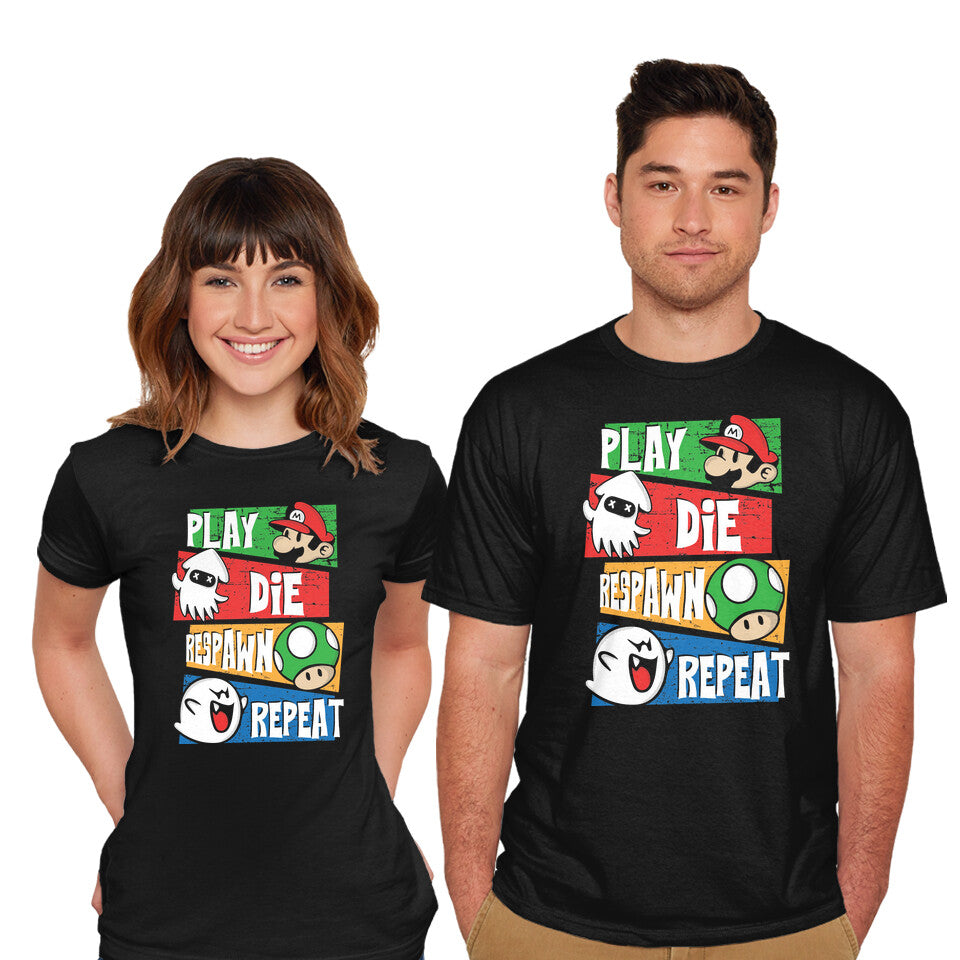Model wearing black Gamer's Life – Gaming Graphic T-Shirt