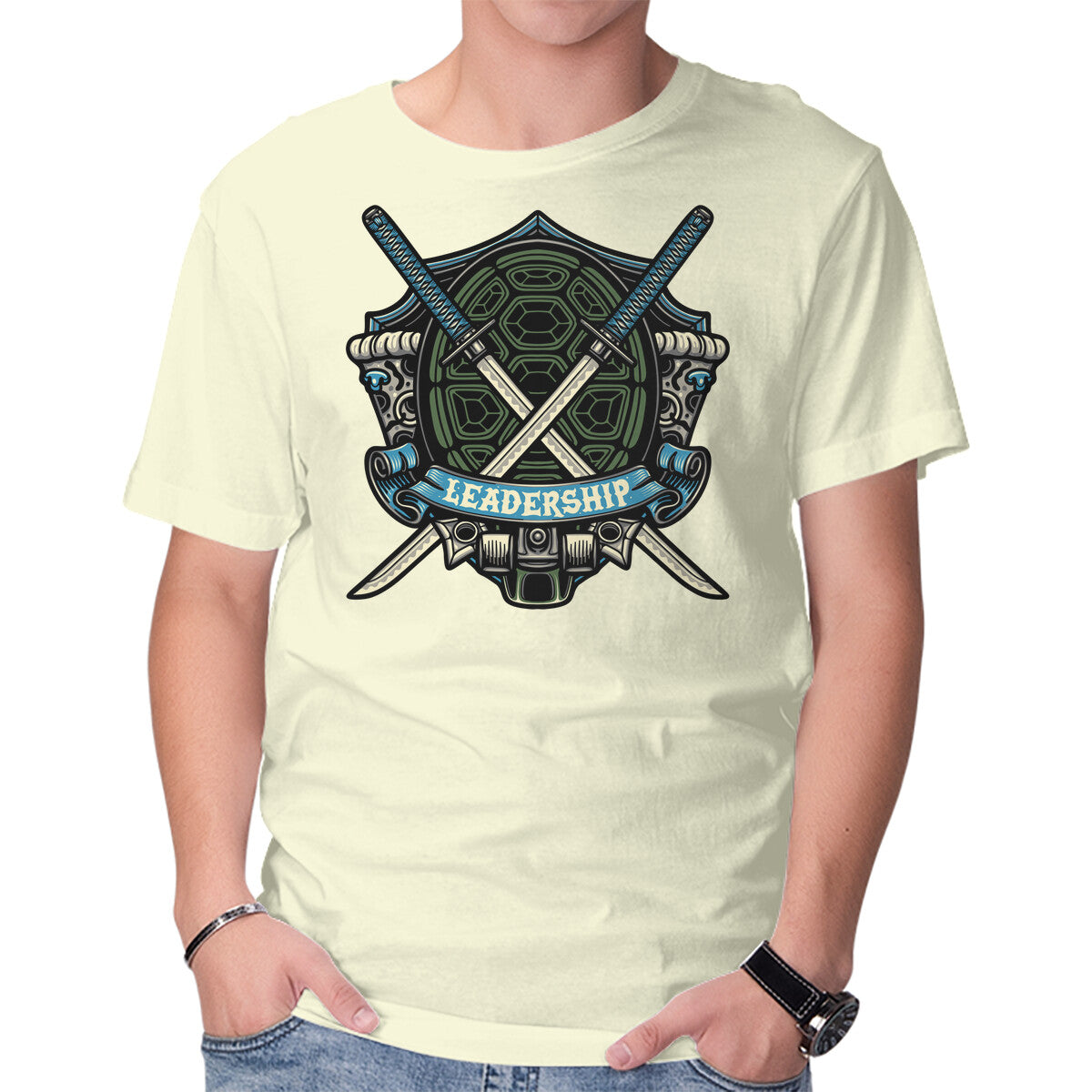 Blue Ninja Leader Graphic T-Shirt
