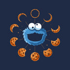 Cookie Eclipse – Funny Graphic T-Shirt design artwork for navy graphic T-shirt