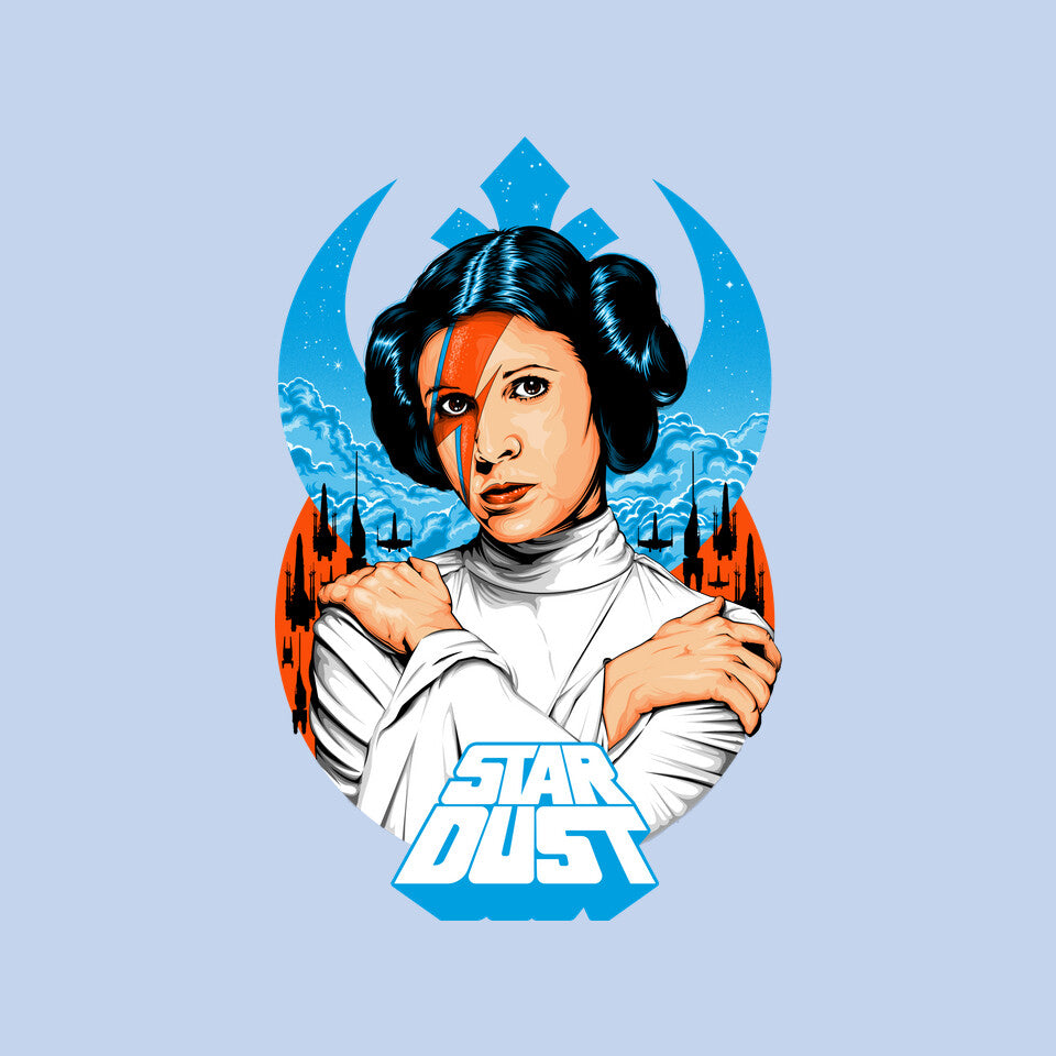 Lady Stardust – Sci-Fi Graphic T-Shirt design artwork for blue graphic T-shirt