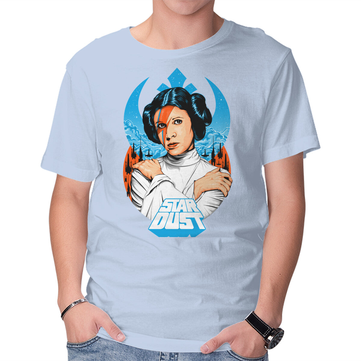 Lady Stardust – Sci-Fi Graphic T-Shirt in blue, product display