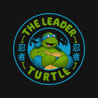 The Leader Turtle Graphic T-Shirt design artwork for black graphic T-shirt