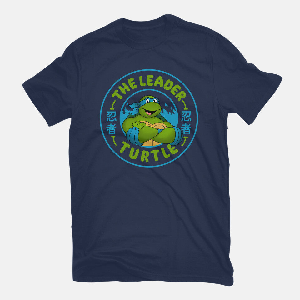The Leader Turtle Graphic T-Shirt in navy, flat-lay product view