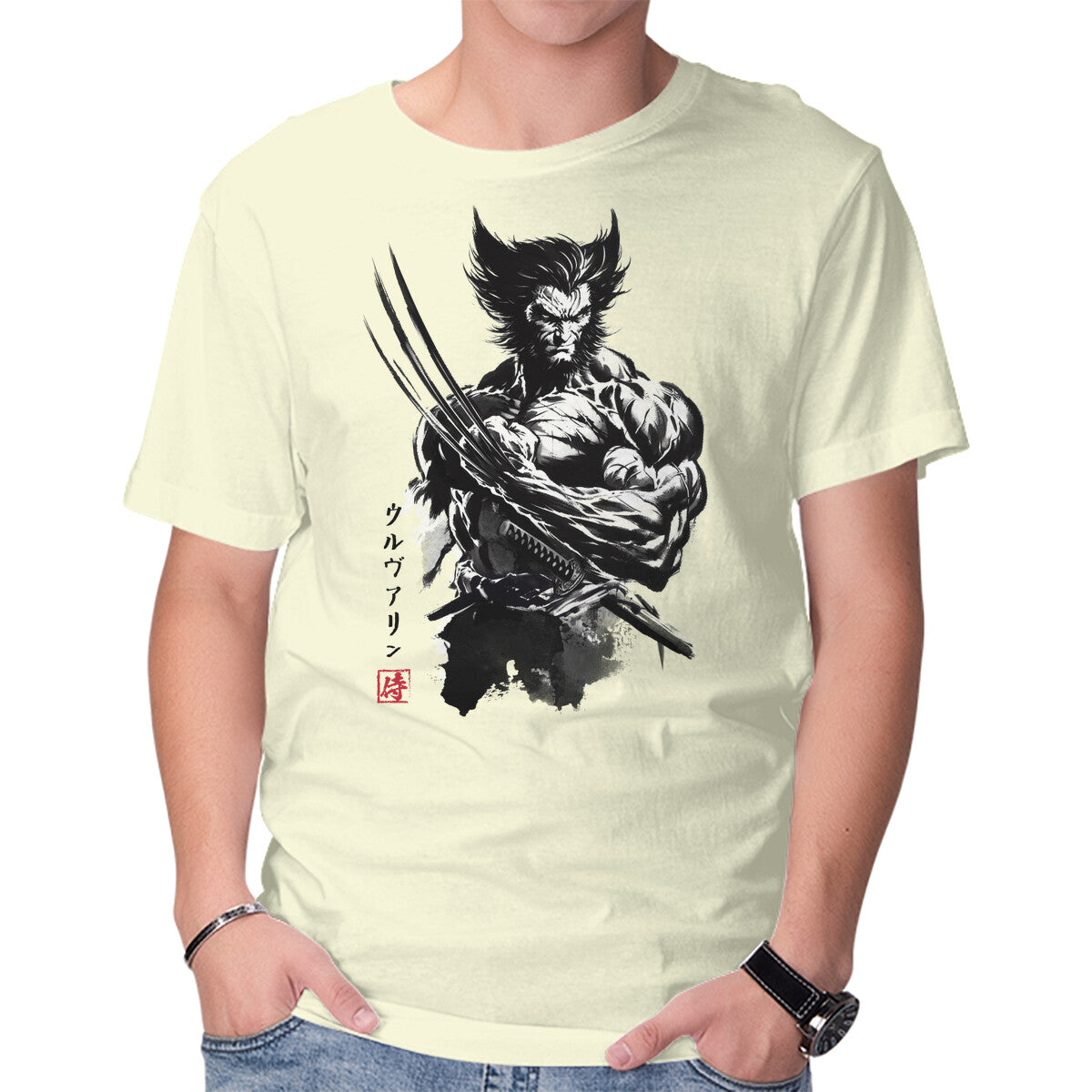 Mutant Samurai Sumi-e – Sci-Fi Graphic T-Shirt