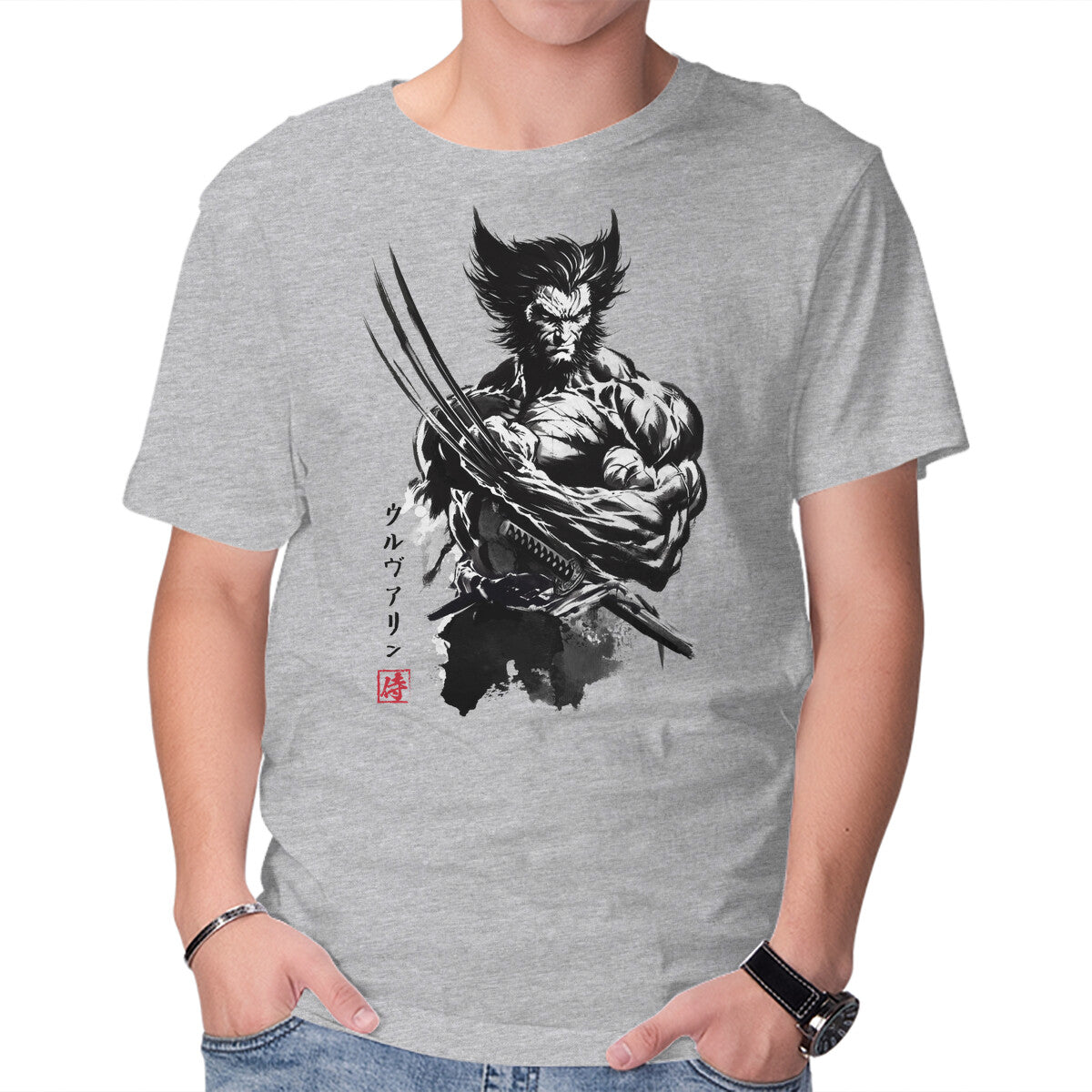 Mutant Samurai Sumi-e – Sci-Fi Graphic T-Shirt