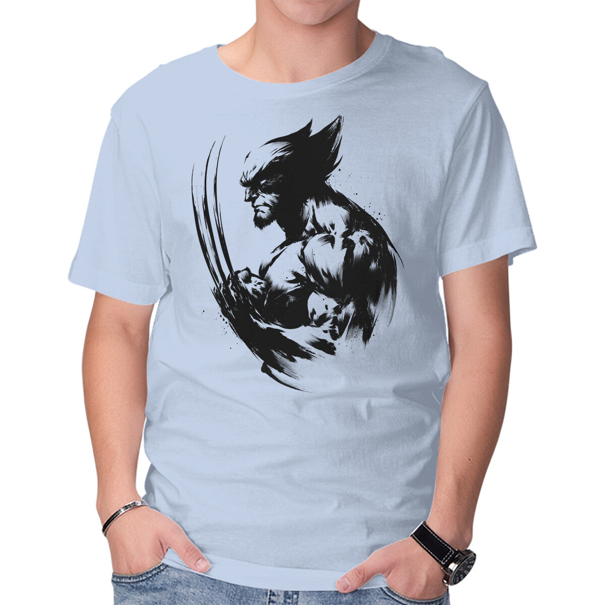 Mutant Inked – Sci-Fi Graphic T-Shirt in blue, product display